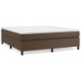 Brown synthetic leather bed frame 160x200 cm by vidaXL, Beds and slatted bases - Ref: Foro24-3121056, Price: 141,67 €, Discou...