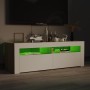 TV cabinet with LED lights white and Sonoma oak 120x35x40 cm by vidaXL, TV Furniture - Ref: Foro24-804360, Price: 91,40 €, Di...