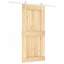 Puerta corredera con herrajes madera maciza de pino 95x210 cm de vidaXL, Puertas - Ref: Foro24-3203036, Precio: 187,49 €, Des...