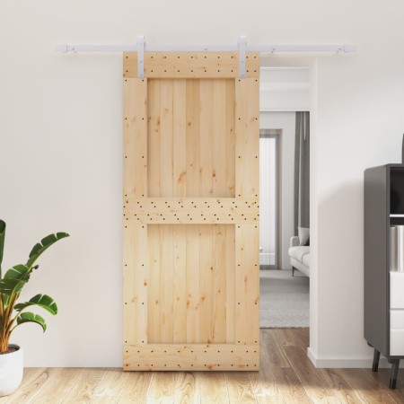 Schiebetür mit massivem Kiefernholzbeschlägen 90x210 cm von vidaXL, Türen - Ref: Foro24-3203035, Preis: 176,59 €, Rabatt: %