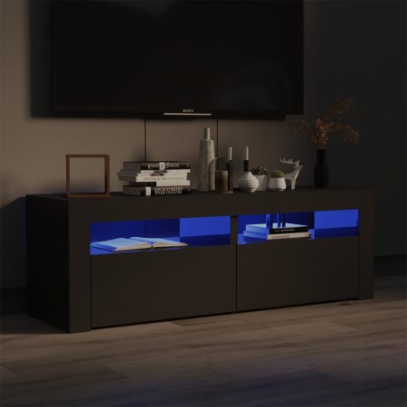 TV cabinet with LED lights glossy gray 120x35x40 cm by vidaXL, TV Furniture - Ref: Foro24-804363, Price: 93,82 €, Discount: %