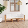 3-Sitzer-Gartensofa mit Kissen aus massivem Teakholz von vidaXL, Gartensets - Ref: Foro24-3087208, Preis: 391,86 €, Rabatt: %