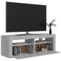 Mueble de TV con luces LED gris hormigón 120x35x40 cm de vidaXL, Muebles TV - Ref: Foro24-804359, Precio: 74,25 €, Descuento: %