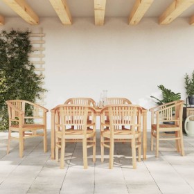 Garden dining set 7 pieces solid teak wood by vidaXL, Garden sets - Ref: Foro24-3155768, Price: 833,10 €, Discount: %