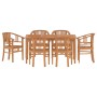 Garden dining set 7 pieces solid teak wood by vidaXL, Garden sets - Ref: Foro24-3155768, Price: 833,98 €, Discount: %