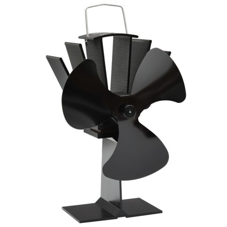 Heat Powered Stove Fan 3 Blades Black by vidaXL, Wood-burning fireplace fans - Ref: Foro24-51240, Price: 27,60 €, Discount: %