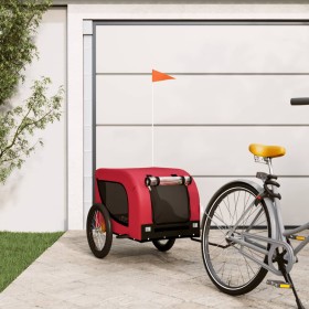 Pet Bicycle Trailer Iron Oxford Cloth Red Black by vidaXL, pet strollers - Ref: Foro24-94006, Price: 80,16 €, Discount: %