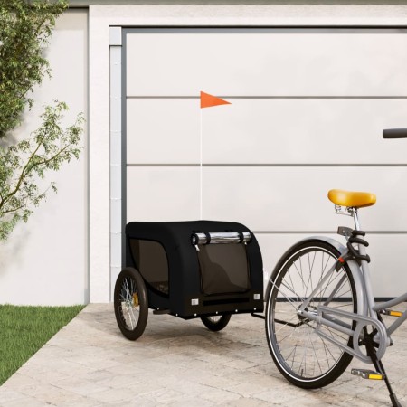 Pet Bicycle Trailer Iron Oxford Cloth Black by vidaXL, pet strollers - Ref: Foro24-94010, Price: 114,42 €, Discount: %