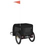 Pet Bicycle Trailer Iron Oxford Cloth Black by vidaXL, pet strollers - Ref: Foro24-94010, Price: 114,42 €, Discount: %