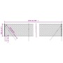 Cerca de alambre plateado 1x25 m de vidaXL, Paneles de vallas - Ref: Foro24-154009, Precio: 81,26 €, Descuento: %