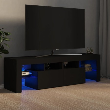 TV cabinet with LED lights black 140x36.5x40 cm by vidaXL, TV Furniture - Ref: Foro24-804365, Price: 113,05 €, Discount: %