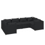 Set of 6-piece garden sofas and black synthetic rattan cushions by vidaXL, Garden sets - Ref: Foro24-3101936, Price: 629,97 €...