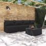 5-piece garden sofa set and black synthetic rattan cushions by vidaXL, Garden sets - Ref: Foro24-3101408, Price: 551,36 €, Di...