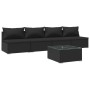 5-piece garden sofa set and black synthetic rattan cushions by vidaXL, Garden sets - Ref: Foro24-3101408, Price: 551,36 €, Di...