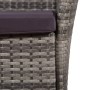 Garden chairs and stool with gray synthetic rattan cushions by vidaXL, Garden chairs - Ref: Foro24-44092, Price: 94,69 €, Dis...