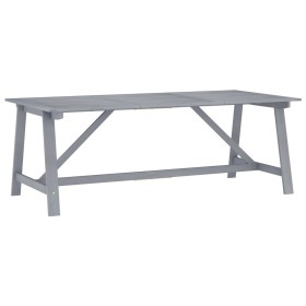 Garden dining table solid gray acacia wood 206x100x74 cm by vidaXL, Garden tables - Ref: Foro24-312412, Price: 238,99 €, Disc...