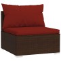 5-piece garden sofa set and brown synthetic rattan cushions by vidaXL, Garden sets - Ref: Foro24-3101411, Price: 499,67 €, Di...