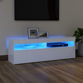 Mueble para TV con luces LED blanco 120x35x40 cm de vidaXL, Muebles TV - Ref: Foro24-804373, Precio: 87,34 €, Descuento: %