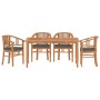 Juego de comedor para jardín 5 piezas madera maciza de teca de vidaXL, Conjuntos de jardín - Ref: Foro24-3155771, Precio: 667...