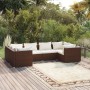 6-teiliges Gartenmöbel-Set und braune synthetische Rattankissen von vidaXL, Gartensets - Ref: Foro24-3101938, Preis: 619,76 €...