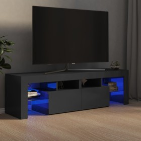 Mueble para TV con luces LED gris brillante 140x36,5x40 cm de vidaXL, Muebles TV - Ref: Foro24-804372, Precio: 129,64 €, Desc...