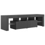 TV cabinet with LED lights glossy gray 140x36.5x40 cm by vidaXL, TV Furniture - Ref: Foro24-804372, Price: 129,64 €, Discount: %