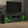 TV cabinet with LED lights glossy gray 140x36.5x40 cm by vidaXL, TV Furniture - Ref: Foro24-804372, Price: 129,64 €, Discount: %