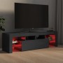 TV cabinet with LED lights glossy gray 140x36.5x40 cm by vidaXL, TV Furniture - Ref: Foro24-804372, Price: 129,64 €, Discount: %