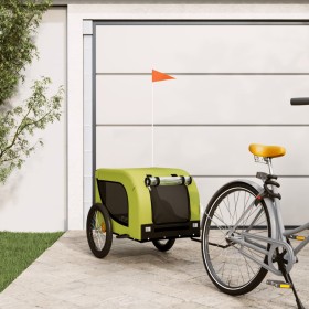 Pet Bicycle Trailer Iron Oxford Cloth Green Black by vidaXL, pet strollers - Ref: Foro24-94011, Price: 91,99 €, Discount: %