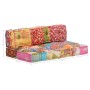 Puf patchwork de tela de vidaXL, Cojines para sillas y sofás - Ref: Foro24-249419, Precio: 342,99 €, Descuento: %