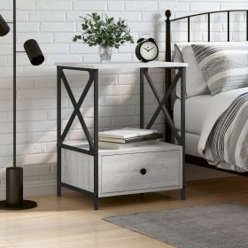 Sonoma gray engineered wood bedside table 50x41x65 cm by vidaXL, Nightstands - Ref: Foro24-826089, Price: 58,99 €, Discount: %