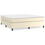 Cream synthetic leather bed frame 160x200 cm by vidaXL, Beds and slatted bases - Ref: Foro24-3121055, Price: 143,99 €, Discou...