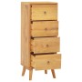 Cómoda de madera maciza de teca 40x30x100 cm de vidaXL, Cajoneras - Ref: Foro24-340736, Precio: 209,62 €, Descuento: %