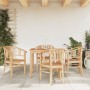 Juego de comedor para jardín 5 piezas madera maciza de teca de vidaXL, Conjuntos de jardín - Ref: Foro24-3155754, Precio: 600...