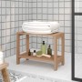 Solid teak wood bathroom side table 60x30x45 cm by vidaXL, Bathroom accessories - Ref: Foro24-340752, Price: 50,34 €, Discoun...