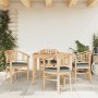 5-piece solid teak wood garden dining set by vidaXL, Garden sets - Ref: Foro24-3155758, Price: 633,56 €, Discount: %