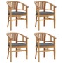 5-piece solid teak wood garden dining set by vidaXL, Garden sets - Ref: Foro24-3155758, Price: 633,56 €, Discount: %