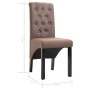 Dining chairs 4 units of brown fabric by vidaXL, dining chairs - Ref: Foro24-276969, Price: 363,59 €, Discount: %