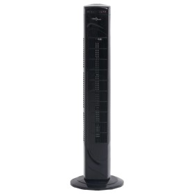 Ventilador de torre con mando y temporizador Φ24x80 cm negro de vidaXL, Ventiladores de pie y de sobremesa - Ref: Foro24-5154...