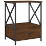 Oak brown engineered wood bedside table 50x41x65 cm by vidaXL, Nightstands - Ref: Foro24-826091, Price: 53,31 €, Discount: %