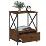 Oak brown engineered wood bedside table 50x41x65 cm by vidaXL, Nightstands - Ref: Foro24-826091, Price: 53,31 €, Discount: %