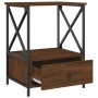 Oak brown engineered wood bedside table 50x41x65 cm by vidaXL, Nightstands - Ref: Foro24-826091, Price: 53,31 €, Discount: %