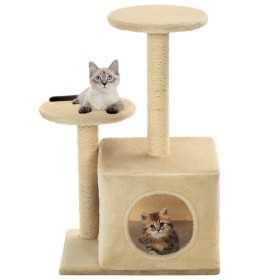 Cat scratcher with 60 cm beige sisal post by vidaXL, Cat furniture - Ref: Foro24-170519, Price: 39,11 €, Discount: %