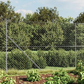 Silver wire fence 2.2x10 m by vidaXL, fence panels - Ref: Foro24-154007, Price: 78,64 €, Discount: %