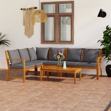 5-piece garden furniture set with solid acacia wood cushions by vidaXL, Garden sets - Ref: Foro24-3057780, Price: 550,17 €, D...