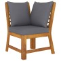 5-piece garden furniture set with solid acacia wood cushions by vidaXL, Garden sets - Ref: Foro24-3057780, Price: 550,17 €, D...