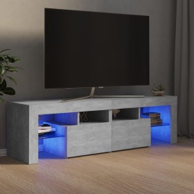 Mueble de TV con luces LED gris hormigón 140x36,5x40 cm de vidaXL, Muebles TV - Ref: Foro24-804368, Precio: 103,50 €, Descuen...