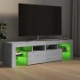 TV stand with LED lights in concrete gray, 140x36.5x40 cm by vidaXL, TV Furniture - Ref: Foro24-804368, Price: 97,28 €, Disco...