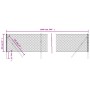 Silver wire fence 0.8x10 m by vidaXL, fence panels - Ref: Foro24-154000, Price: 38,83 €, Discount: %