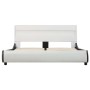 Bed frame with LED white synthetic leather 120x200 cm by vidaXL, Beds and slatted bases - Ref: Foro24-285016, Price: 230,99 €...